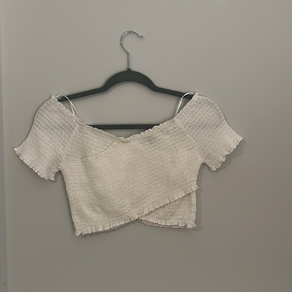 White crop top